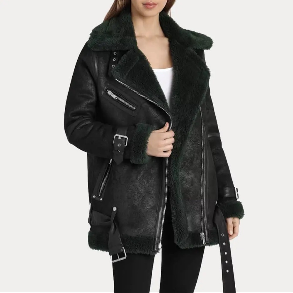 Avec Les Filles Faux Leather Jacket